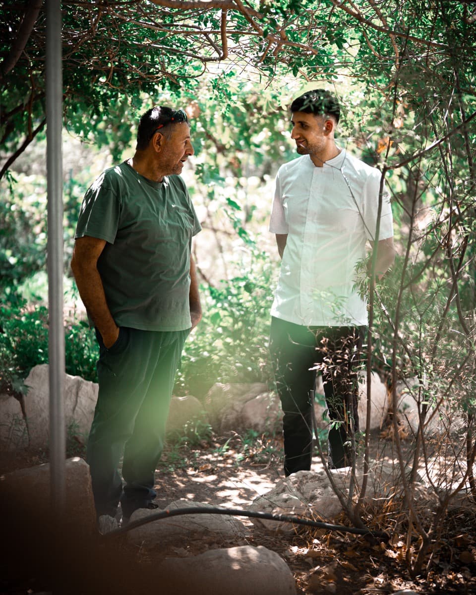 Chef with local producer in Cyprus